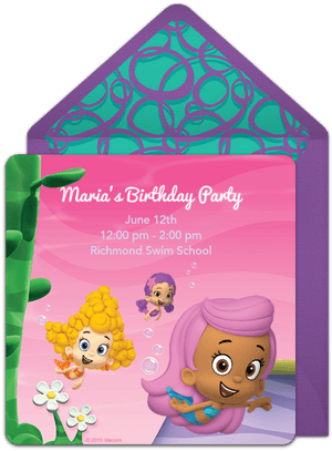 Bubble Guppies Party Invitations, HD Png Download PNG image with transparent background
