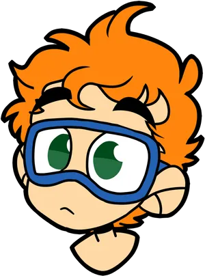 Bubble Guppy Orange Hair Goggles PNG Image