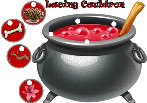 Bubbling Cauldron Clipart PNG Image