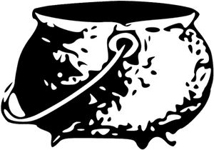 Cauldron Witchcraft Kitchen Clip Art - Cauldron Clipart Black And White, HD Png Download PNG image with transparent background