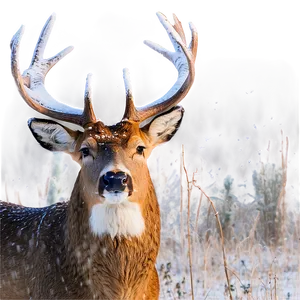 Buck In Snowstorm Png 06252024 PNG Image