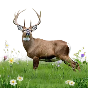 Buck In Spring Meadow Png Gku79 PNG Image