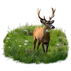 Buck In Spring Meadow Png Sfd41 PNG Image