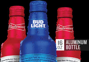 Bud Light Aluminum Bottles Advertisement PNG