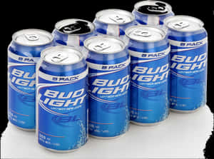 Bud Light Beer Cans Group PNG