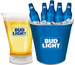 Bud Light Beerand Bucket PNG Image