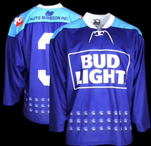 Bud Light Branded Hockey Jersey PNG