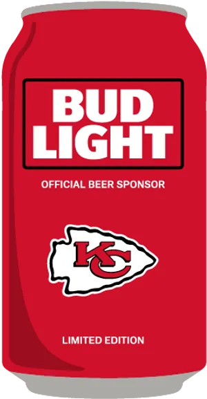 Bud Light Limited Edition Kansas City Sponsor Can PNG Image