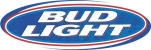 Bud Light Logo Blue Background PNG Image