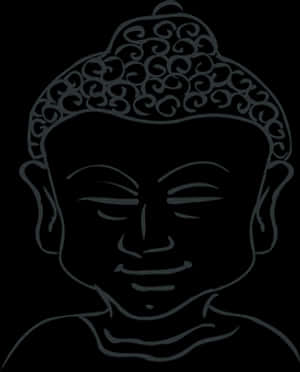 Buddha Silhouette Art PNG image with transparent background
