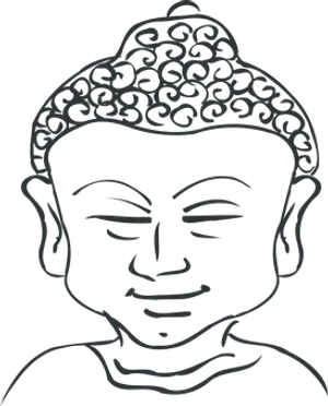 Buddha Silhouette Art PNG Image