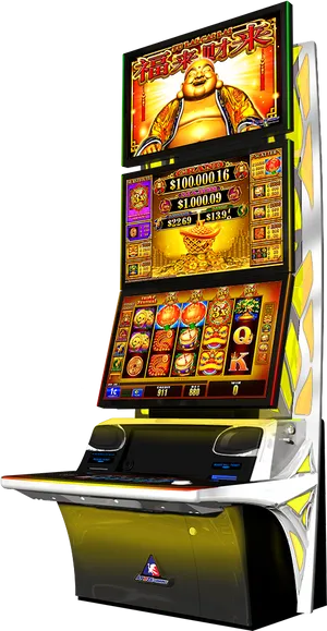 Buddha Themed Slot Machine PNG Image