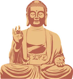 Buddha Vector Illustration PNG Image