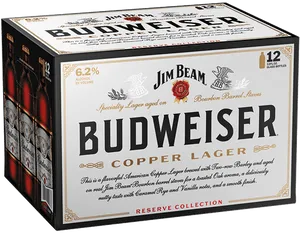 Budweiser Copper Lager Beer Packaging PNG Image