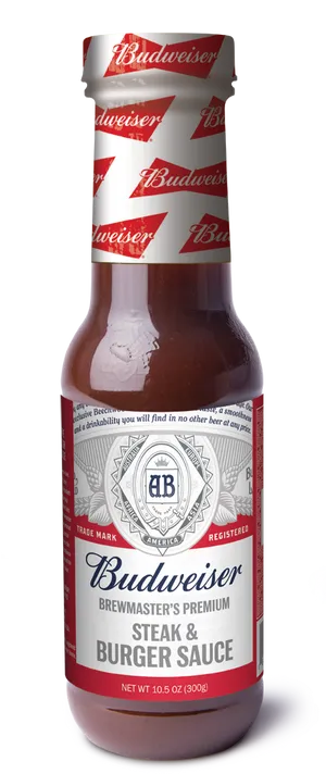 Budweiser Steak Burger Sauce Bottle PNG Image