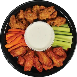 Buffalo Chicken Wings Platter PNG Image