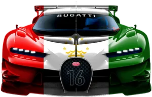 Bugatti Chiron Tajikistan Flag Livery PNG Image