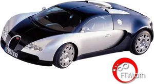 Bugatti Veyron Side View PNG Image