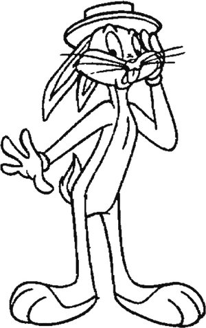 Bugs Bunny Space Jam Pose PNG image with transparent background