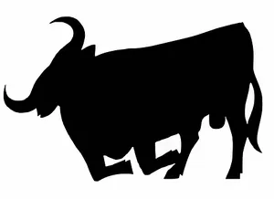 Bull Silhouette Graphic PNG Image