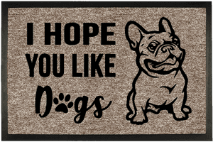 Bulldog Welcome Mat Design PNG image with transparent background