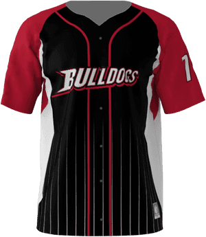 Bulldogs Custom Dye Sublimated Full Button Baseball - Custom Baseball Jersey Fully Sublimated, HD Png Download PNG
