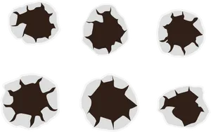 Bullet Hole Effects Vector PNG Image