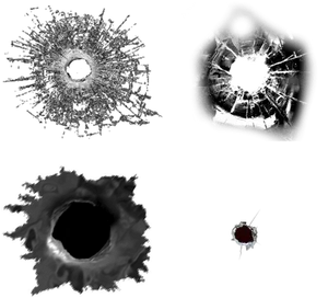 Bullet Hole Texturesin Glass PNG Image