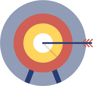 Bulls Eye Arrow Target Success PNG image with transparent background
