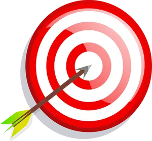 Bullseye Arrow Hit Target PNG Image