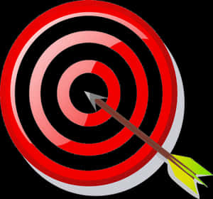 Bullseye Arrow Hit Target PNG image with transparent background