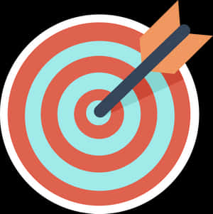 Bullseye Arrow Target Graphic PNG image with transparent background