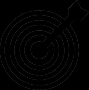 Bullseye Targetwith Arrow PNG image with transparent background