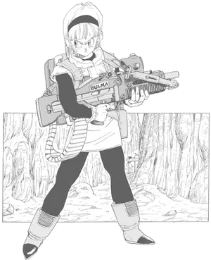 Bulma Armedand Ready PNG Image