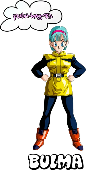 Bulma D B Z Character Vector Art PNG Image