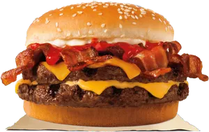 Burger King Bacon Cheeseburger Deluxe PNG Image