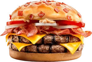 Burger King Cheesy Bacon Burger PNG Image