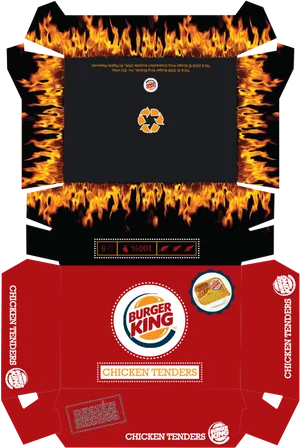 Burger King Chicken Tenders Box Design PNG Image