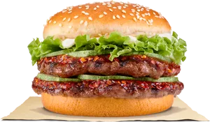 Burger King Double Whopper Sandwich PNG Image