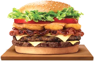 Burger King Loaded Burger PNG Image