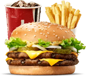 Burger King Meal Combo PNG Image