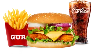 Burger King Meal Combo PNG Image