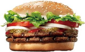 Junk Food Hamburger Png - Burger King Burger Png, Transparent Png PNG image with transparent background