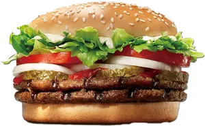 Burger King Whopper Sandwich PNG Image