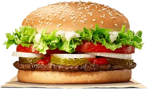 Burger King Whopper Sandwich PNG Image