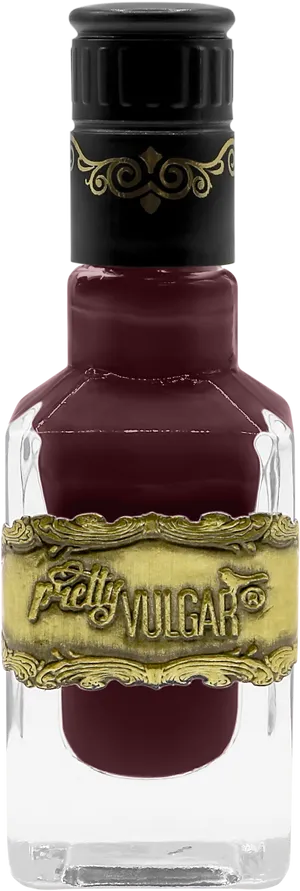 Burgundy Nail Polish Bottle PNG Image