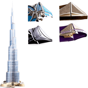 Burj Khalifa Tower PNG wjx54 PNG image with transparent background