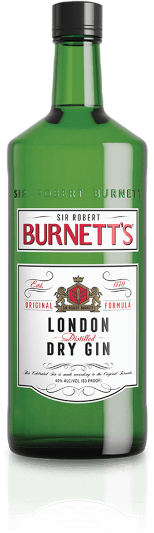 Burnetts Gin New Bottle, HD Png Download PNG