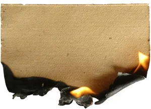 Burning Cardboard Texture PNG Image