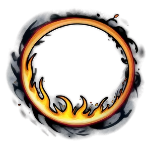 Burning Circle Design Png 92 PNG Image